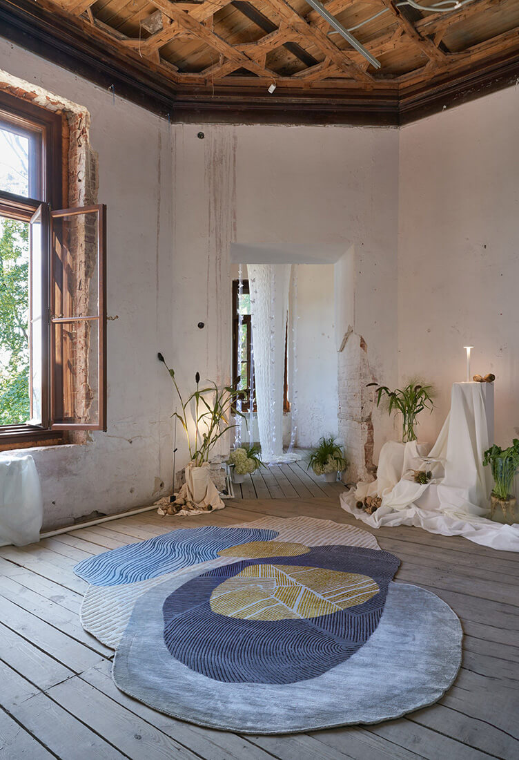 Непальский ковёр из эвкалиптового шёлка и шерсти KUMO